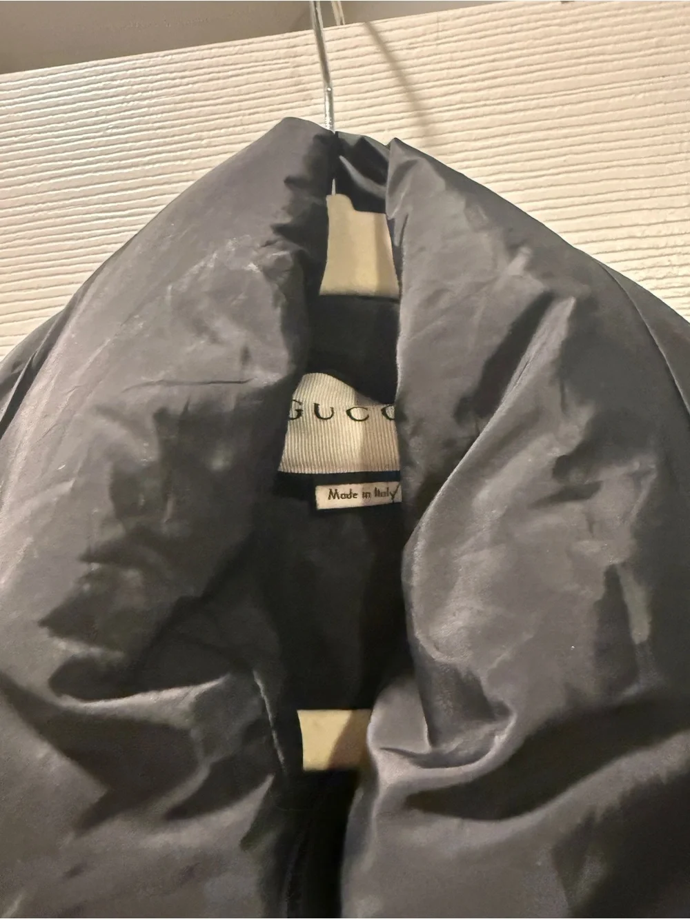 Gucci Black Jacket with Cream Neck Trim